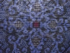 アンティーク　華紋織り出し本場村山泥大島紬着物アンサンブル